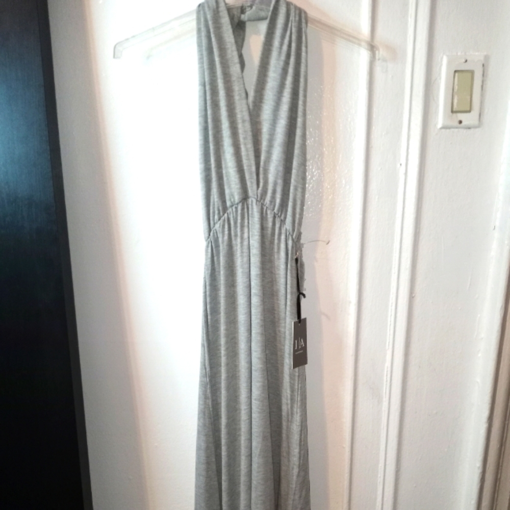 ICON APPAREL grey dress with twist detail